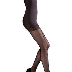 #1461 Natori Women S Bristles Shine Nylon Net Tights,  Black